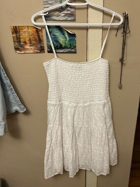 Brand new without tags Urban Planet White Smocked Eyelet Mini Dress